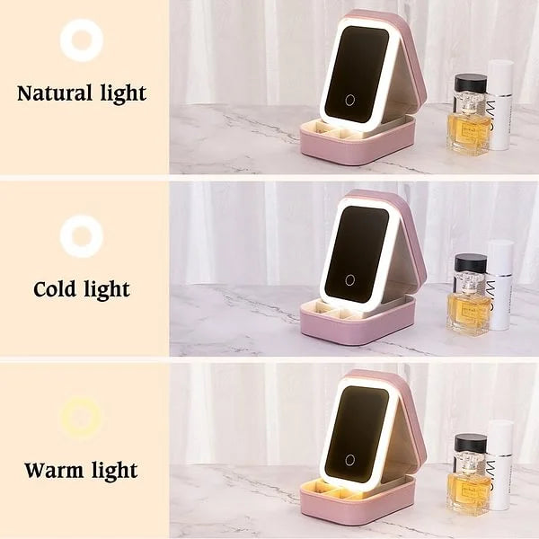 TravelGlow - Sminkväska med LED-spegel