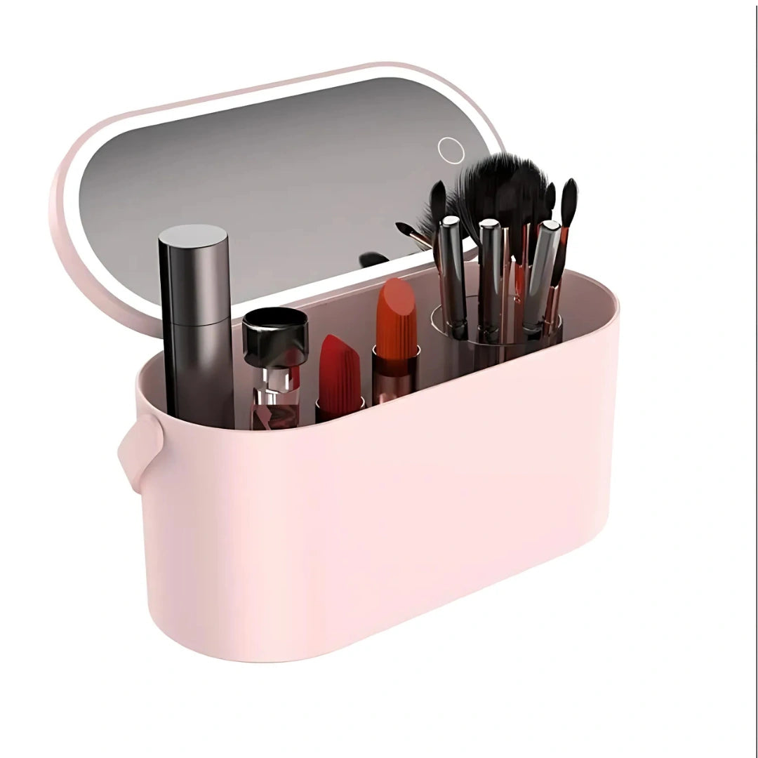 VivaGlow – Bærbar Makeup Taske med LED-spejl