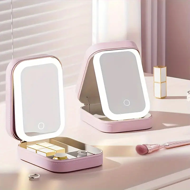 TravelGlow – Makeup Taske med LED-spejl